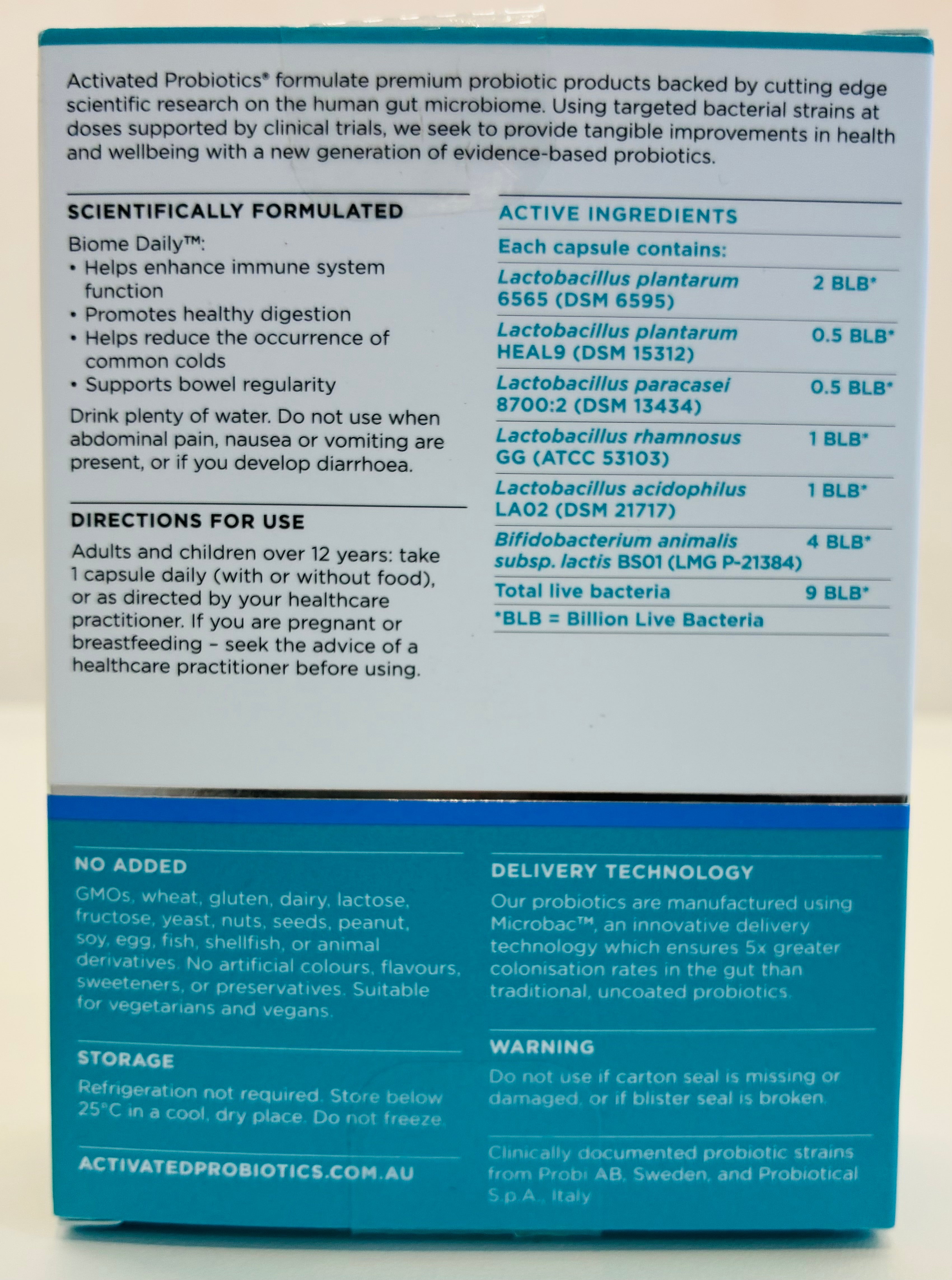 Activated Probiotics Biome Daily Probiotic