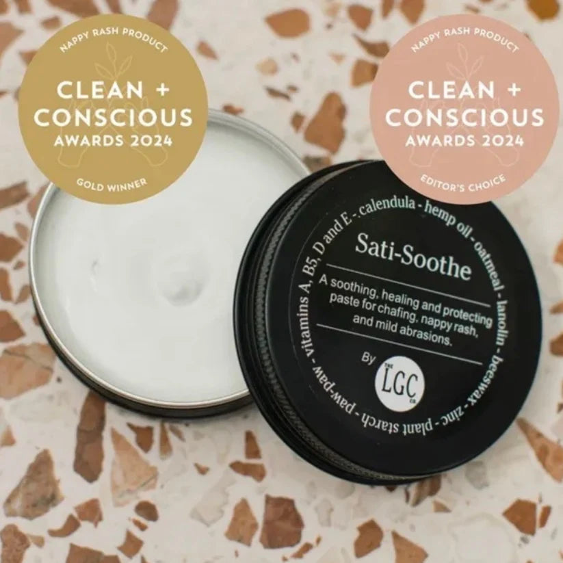 Sati-Soothe - Nappy And Chafing Paste 60g CLEAN AND CONSCIOUS AWARD WINNER GOLD & EDITORS CHOICE